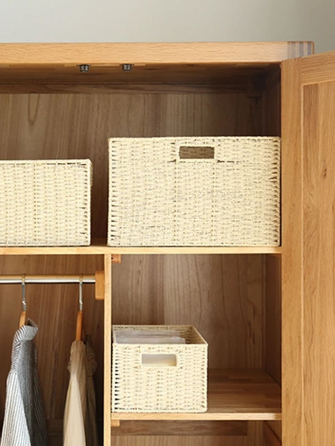 Panier de rangement osier blanc